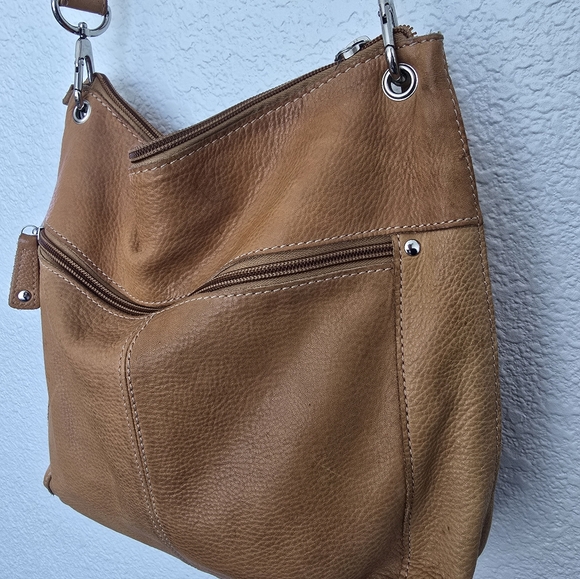 VINTAGE FOSSIL Tan Leather Shoulder Bag - Picture 4 of 10